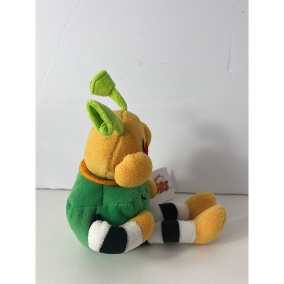CompUSA Kids Pixel 1998 Yellow Green Robot 9” Stuffed Plush Toy - Picture 2 of 6